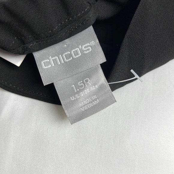 Chico’s New Women’s US 10R Black Pull-on Crepe The Front Ankle Relaxed Pant - Picture 3 of 9